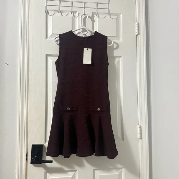Zara Deep Burgundy Mini Dress - Picture 3 of 4